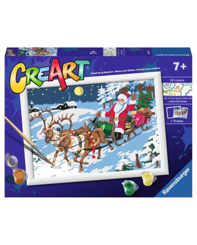Комплект за рисуване по номера Ravensburger CreArt - Нощта преди Коледа - 1